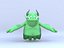 monster cartoon green obj
