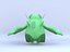 monster cartoon green obj