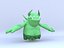 monster cartoon green obj