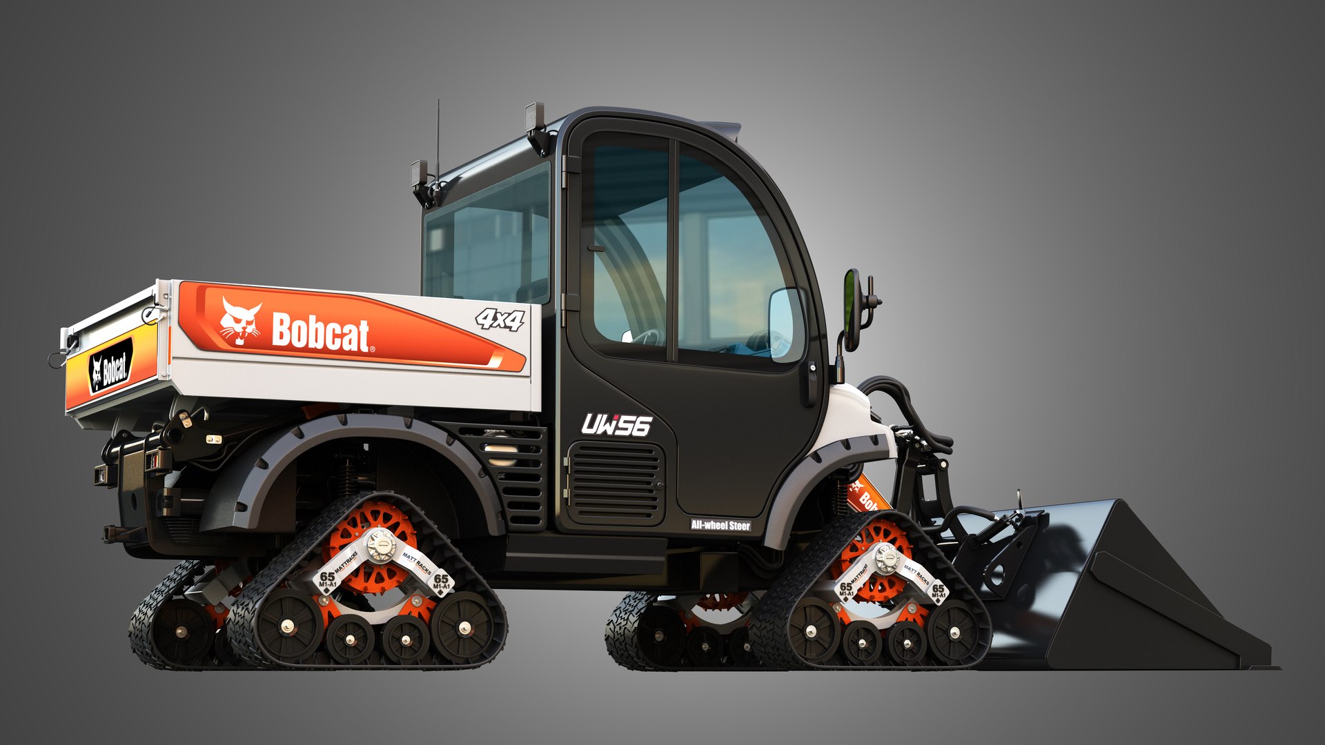 UW56 - Toolcat Quad Tracks - Utility Work Machine - Bucket 3D ...