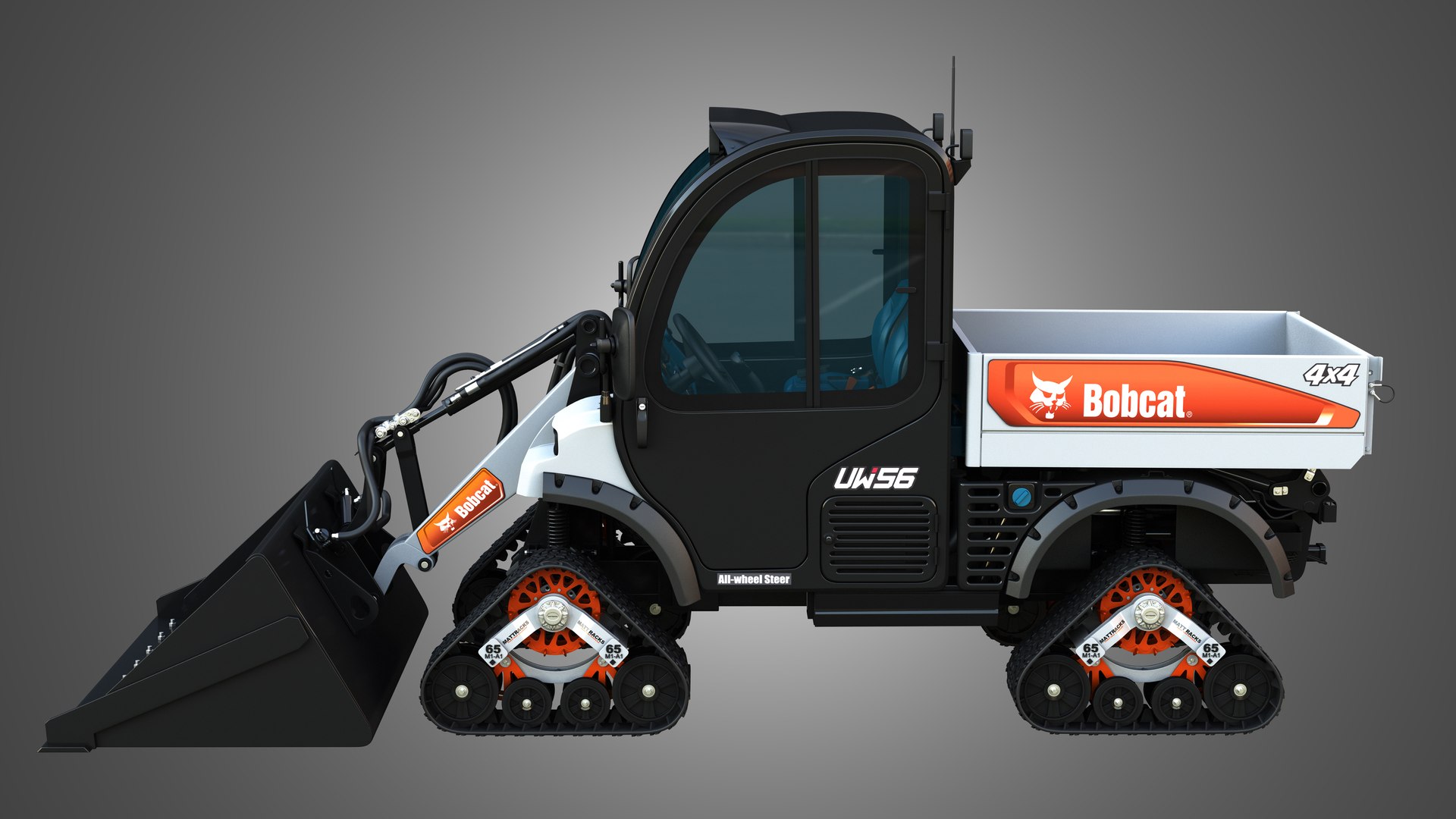 UW56 - Toolcat Quad Tracks - Utility Work Machine - Bucket 3D ...