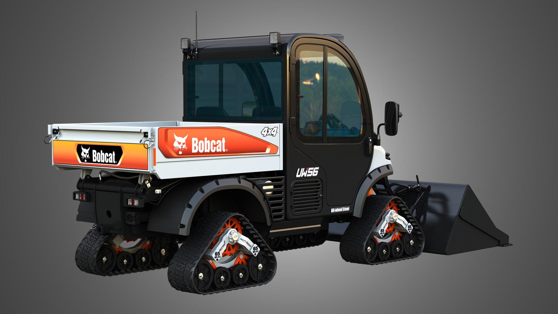 UW56 - Toolcat Quad Tracks - Utility Work Machine - Bucket 3D ...