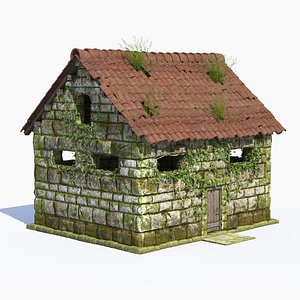 hi-poly fantasy stone building 3d model