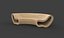 Curved bench parametric 3D model 3D model