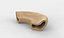Curved bench parametric 3D model 3D model