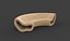 Curved bench parametric 3D model 3D model