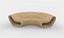 Curved bench parametric 3D model 3D model