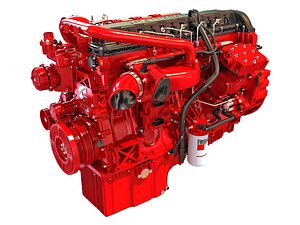 3D model cummins x12 truck engine