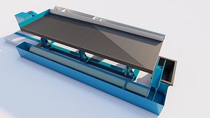 3D gold mining shaker table model