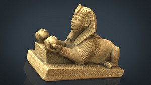 3D model alabaster sphinx