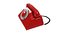 Telefono vintage rosso