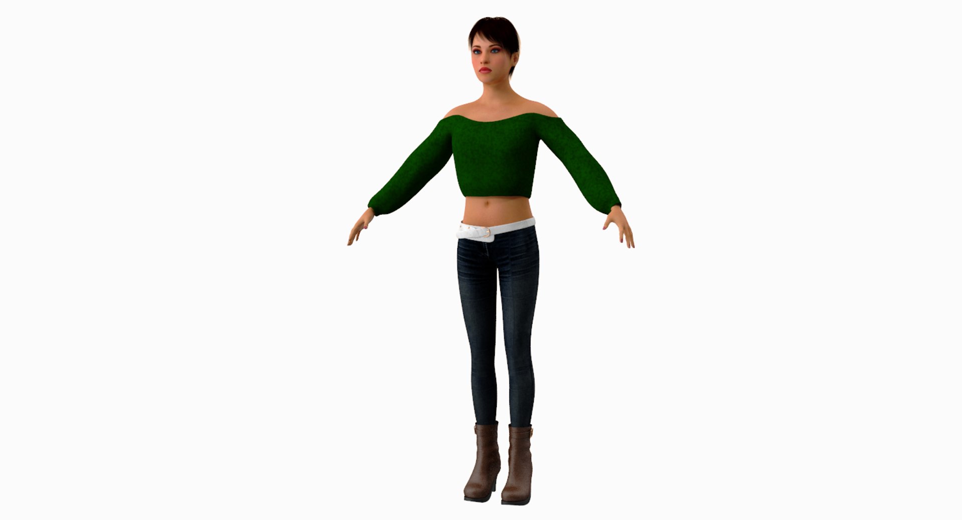 3d female woman girl