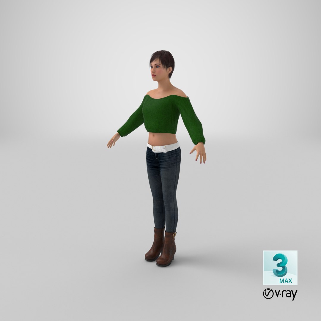 3d female woman girl