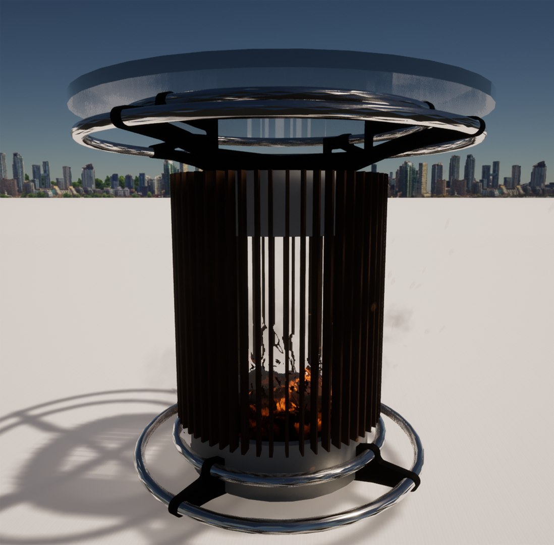 MJB DESIGN GAS FIRE HEATER TABLE 3D Model - TurboSquid 1893802