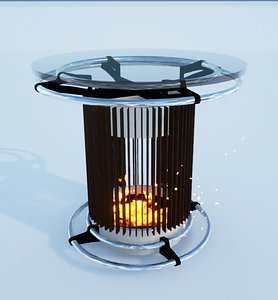 MJB  DESIGN GAS FIRE HEATER TABLE 3D model