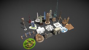3D World Famous Landmarks