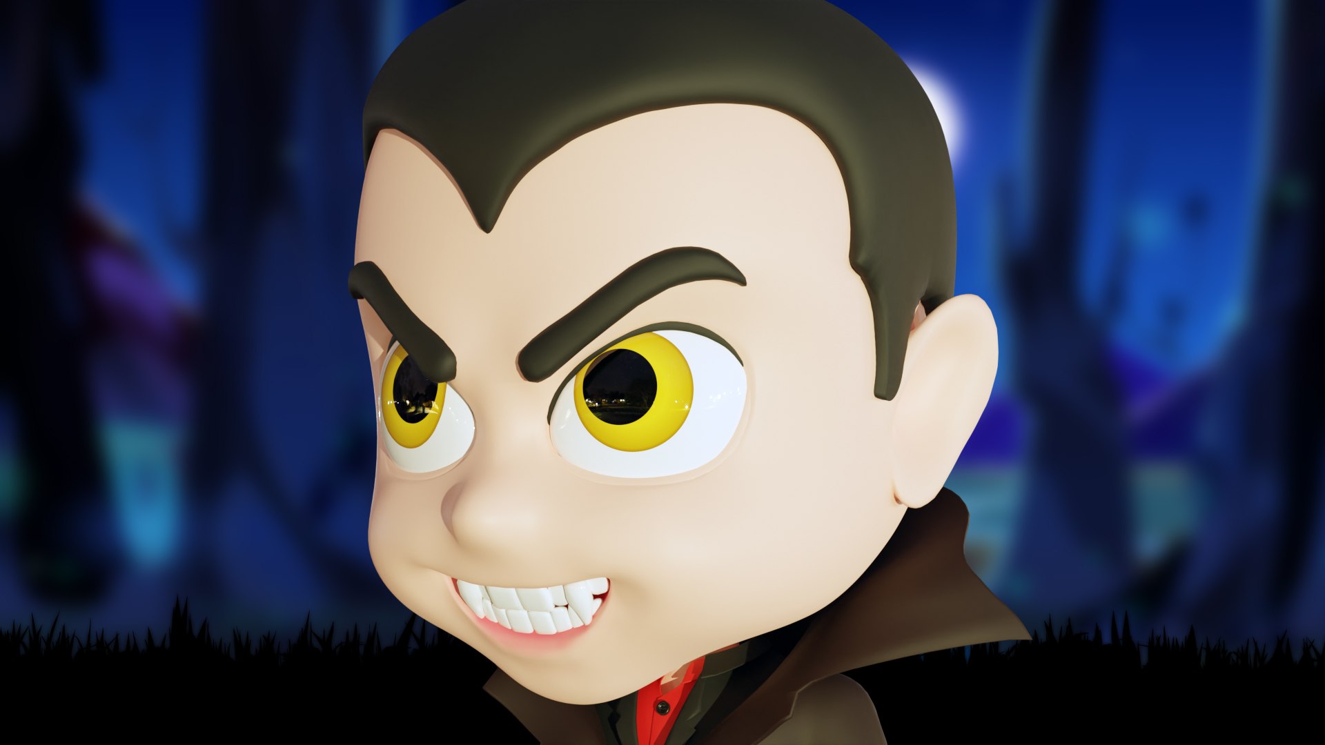 3D Dracula Chibi - TurboSquid 2130782