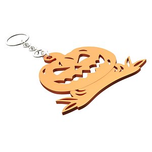 3D Pumpkin Keychain 02
