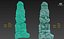 Ancienne Statue Idole Sadhu // Haut et Bas Poly