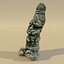 Ancienne Statue Idole Sadhu // Haut et Bas Poly