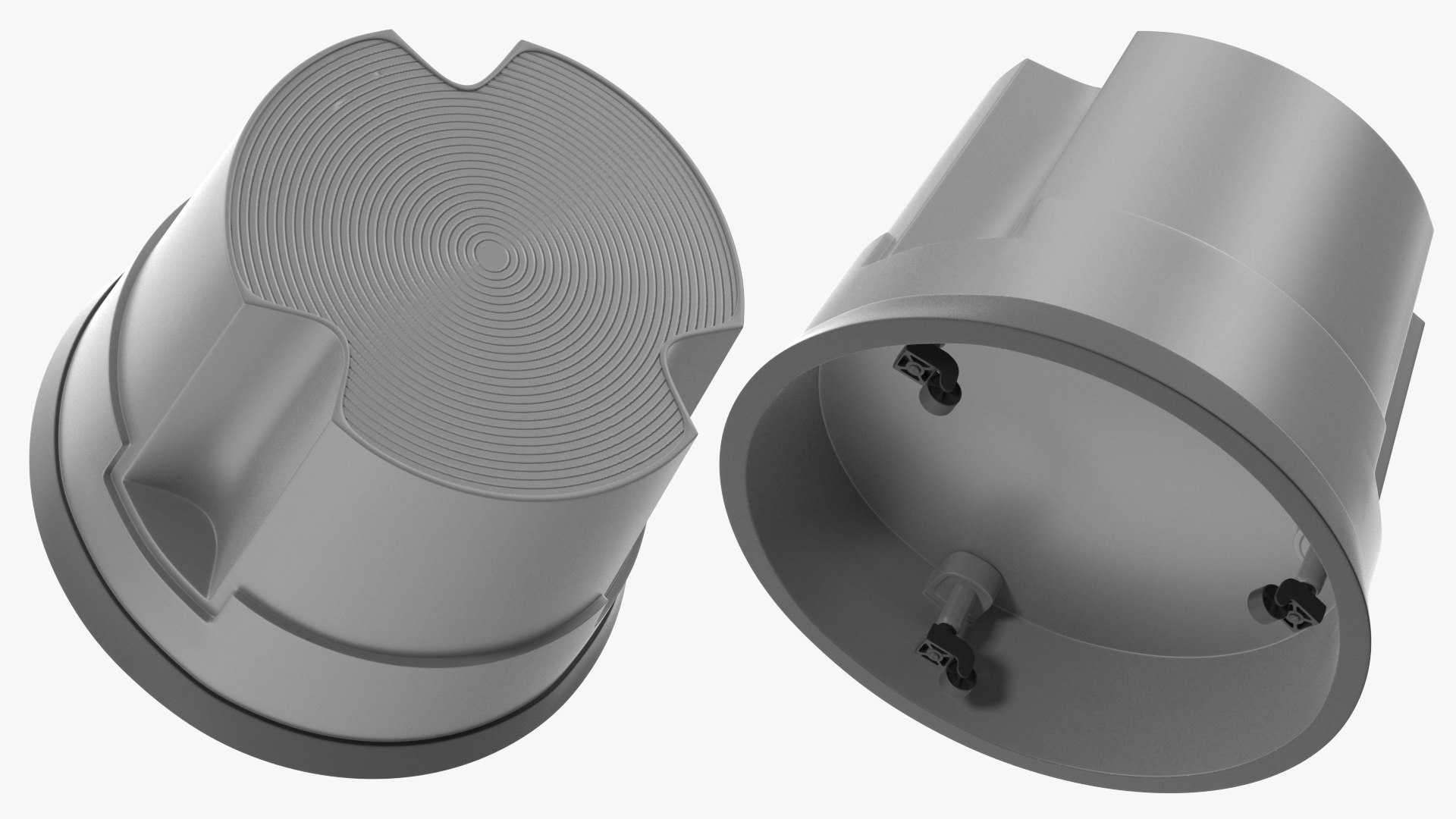 Kick Stool Grey 3D model preview