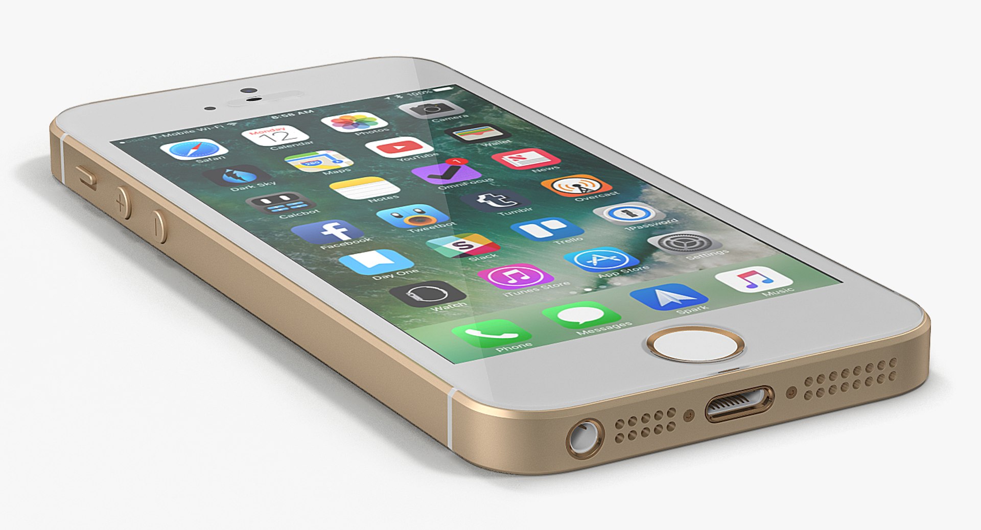 iPhone SE Gold 3D Model 3D model preview