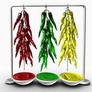 Chili Peppers 3D