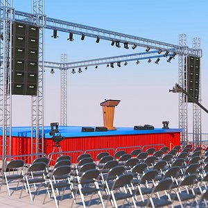 3D Meeting Truss Stage 2 model