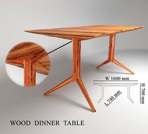 Wood Dinner table