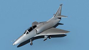 Douglas TA-4M Skyhawk V00 Bare Metal 3D model