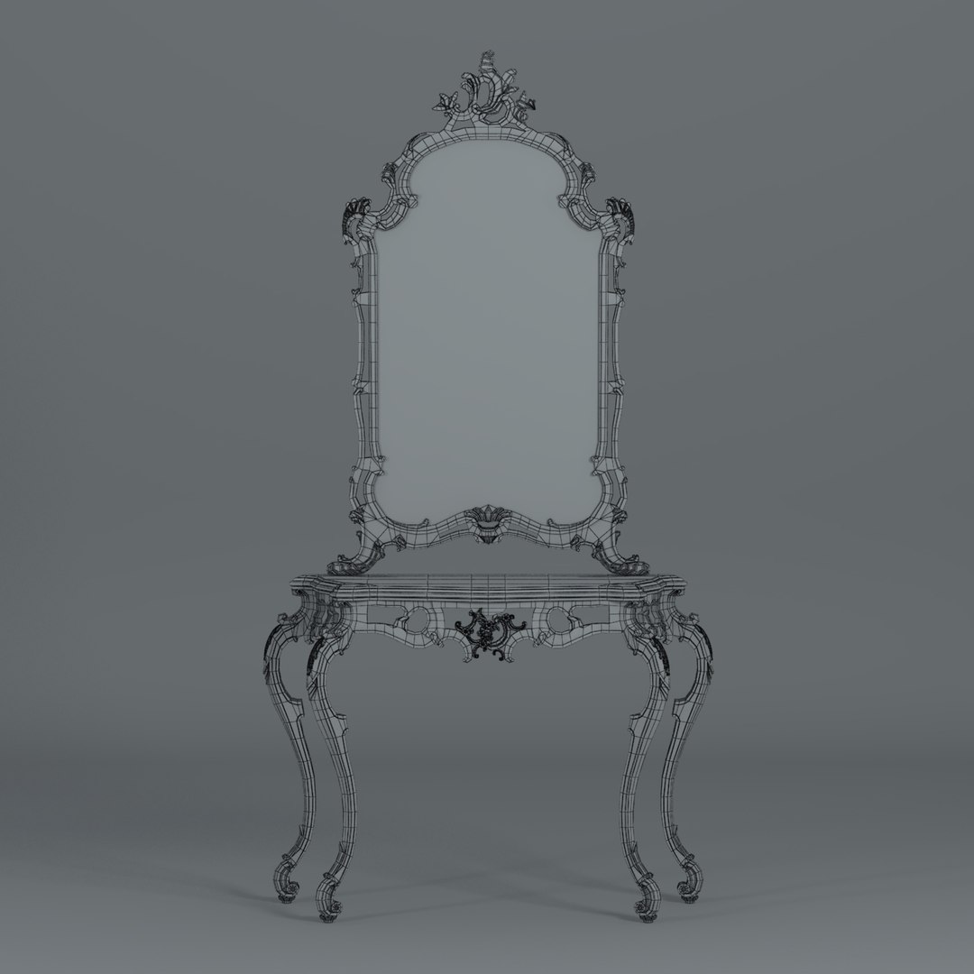 3d console mirror model