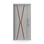 Modern Design White Metal Steel Door with Wooden Details model 3D model