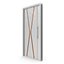 Modern Design White Metal Steel Door with Wooden Details model 3D model