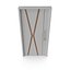 Modern Design White Metal Steel Door with Wooden Details model 3D model