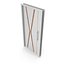 Modern Design White Metal Steel Door with Wooden Details model 3D model