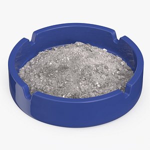 3D Ashtray with Pile of Ashes model