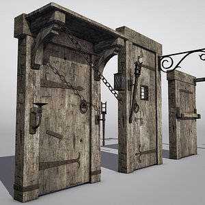 Low Poly Medieval Hardware Set