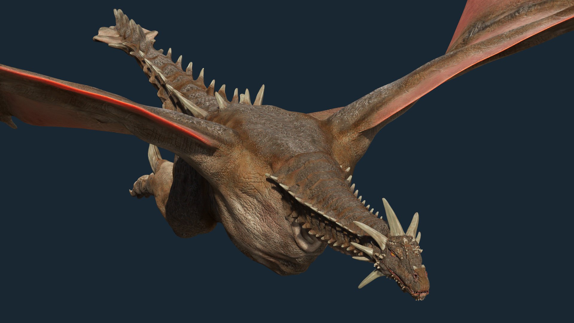 3D Dragon Brown Rigged - TurboSquid 2012375