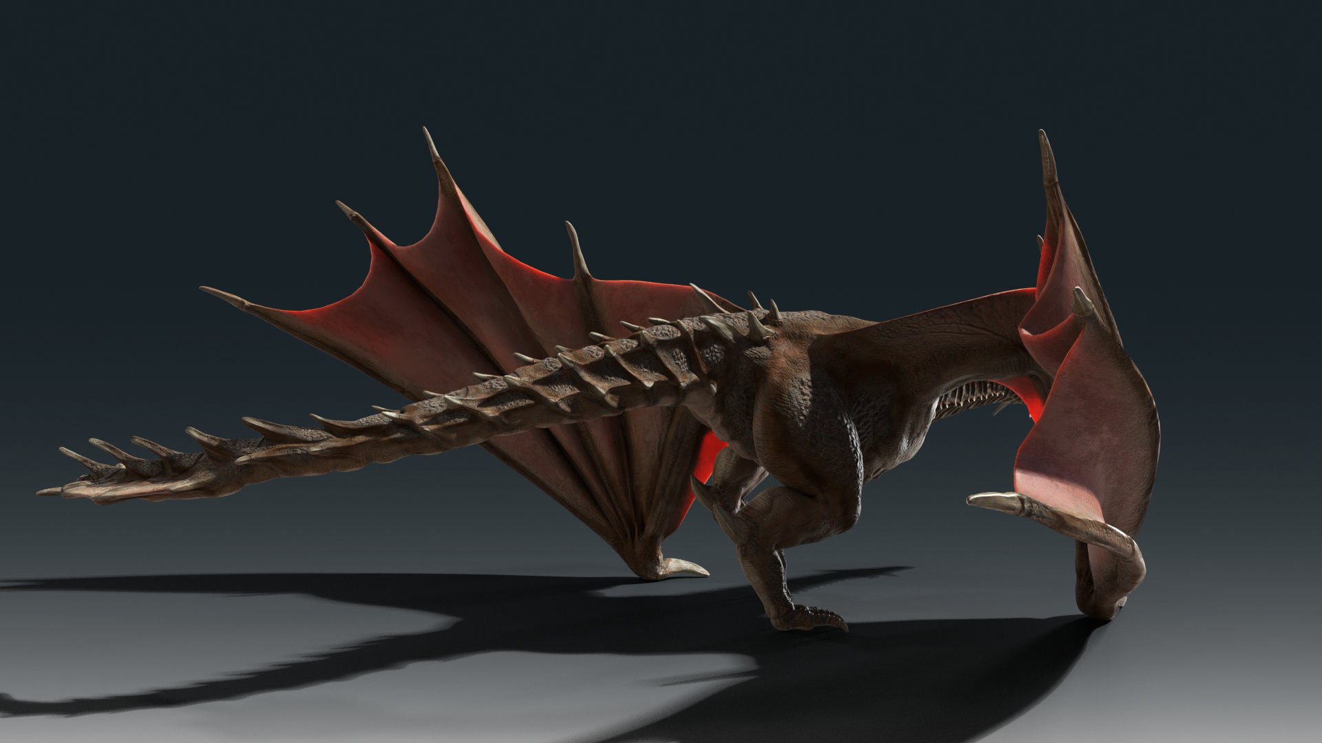 3D Dragon Brown Rigged - TurboSquid 2012375