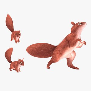 rigged animated squirrel chipmunk chippy model