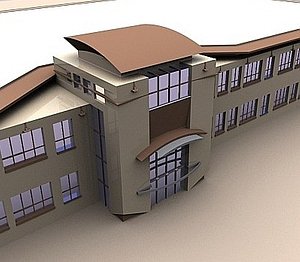 3ds max modern office building