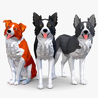 LowPoly Dog - Border Collie