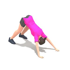 hindu push-ups Exercise Woman Animation