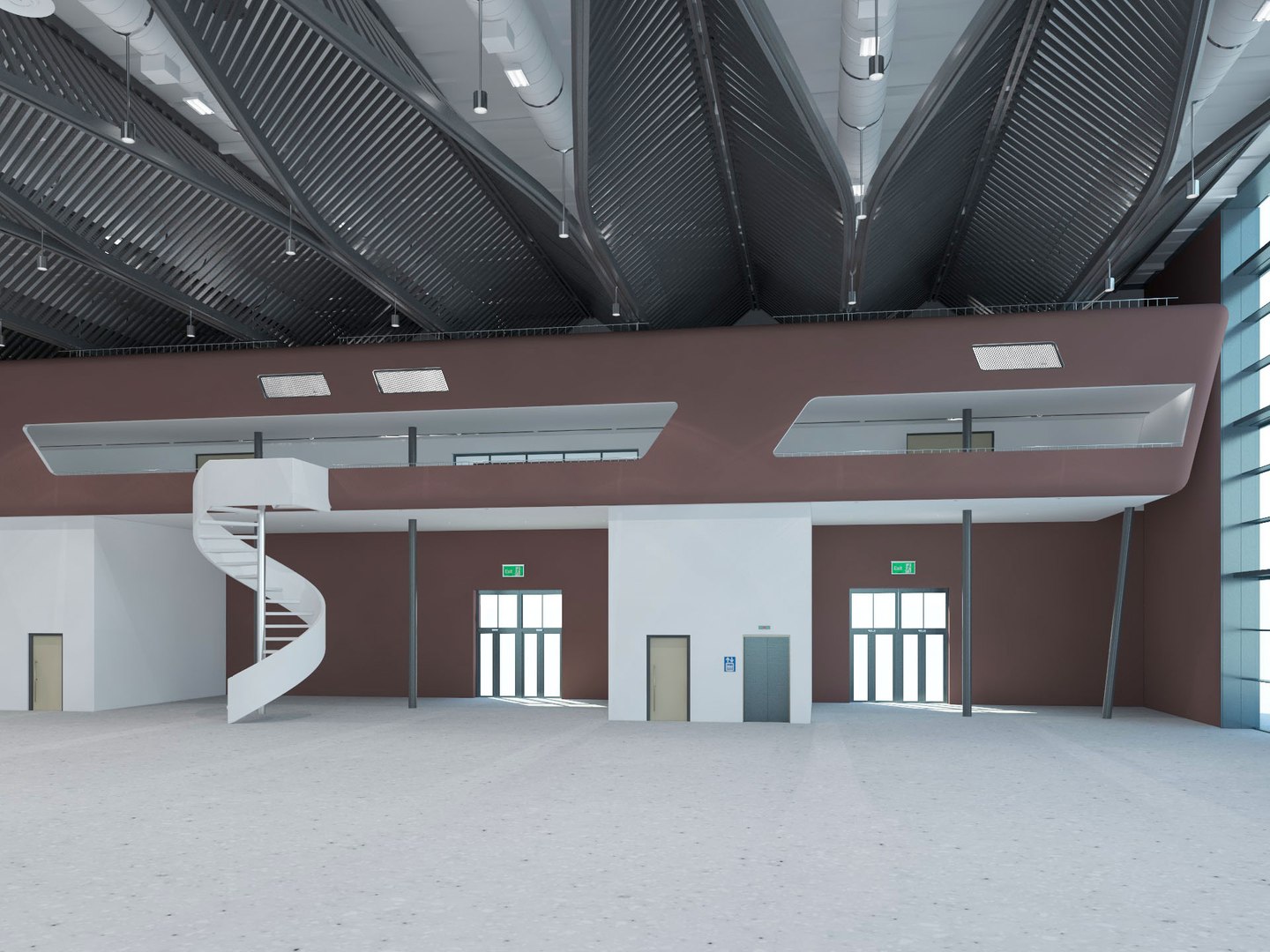 Exhibition Hall Interior And Exterior 11 Model - TurboSquid 2056813