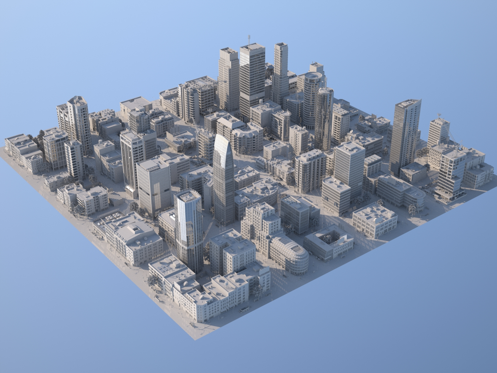 Downtown City Buildings 3D - TurboSquid 1168146