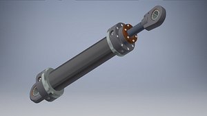 3D hydraulic cylinder assembly 3d model