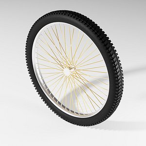 Simple Bicycle Wheel Gold Spokes