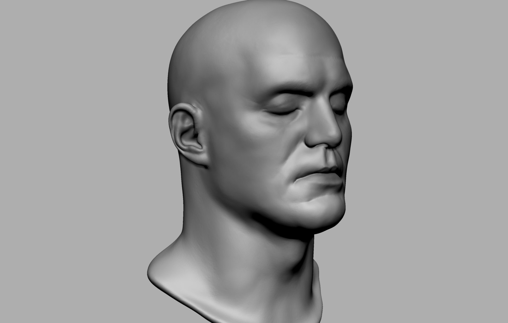 3D Base Male Head Model TurboSquid 1486357