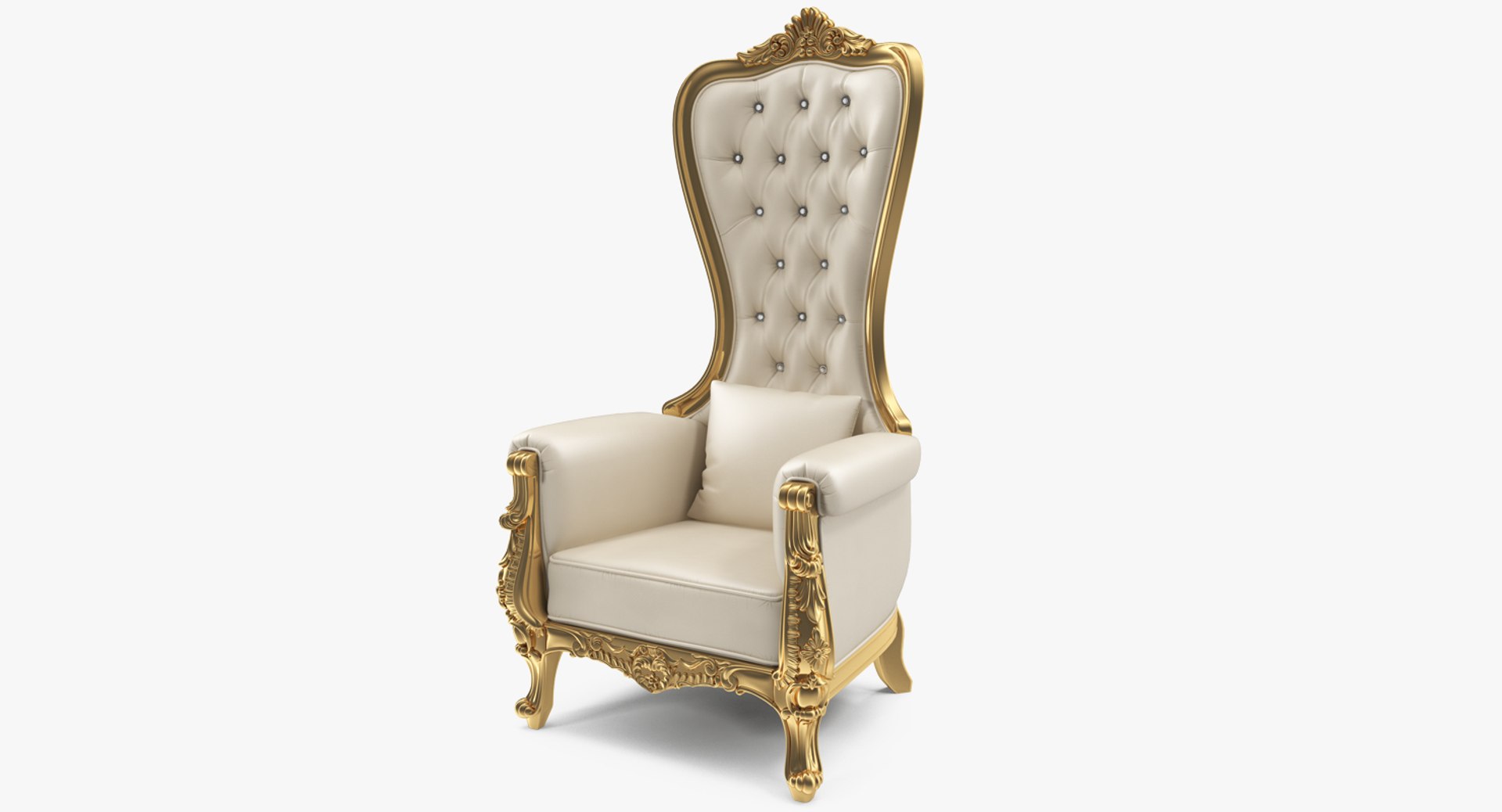 Throne Chair 3D model preview