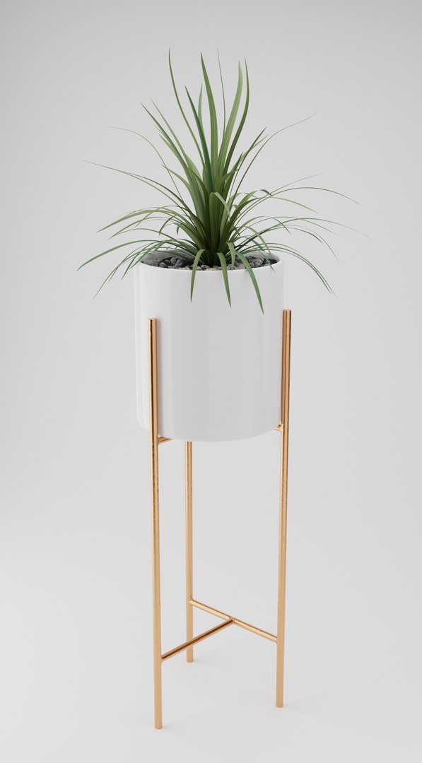 3D Plant Pot Pottered Model - TurboSquid 1592361